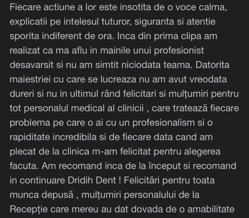 Recenzie Pacient